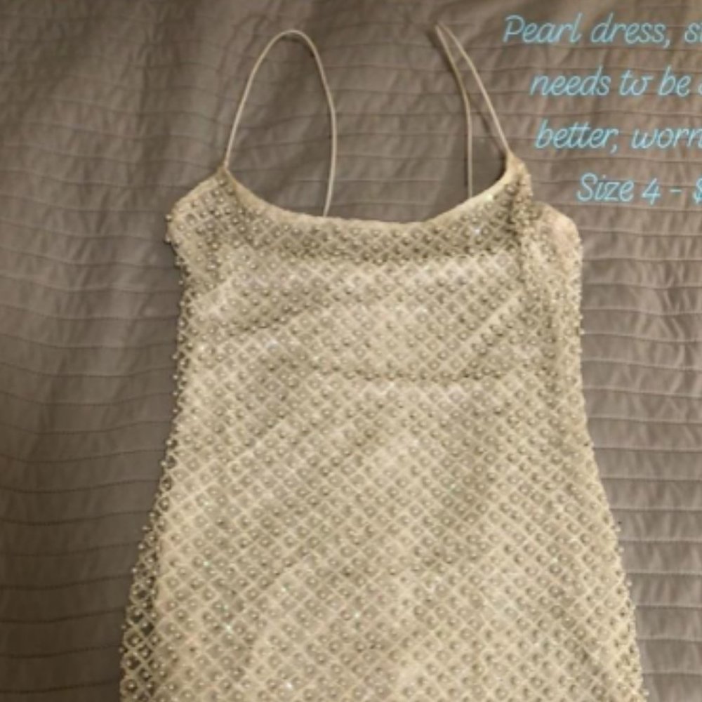 Pearl + Shimmer Embellished Dress